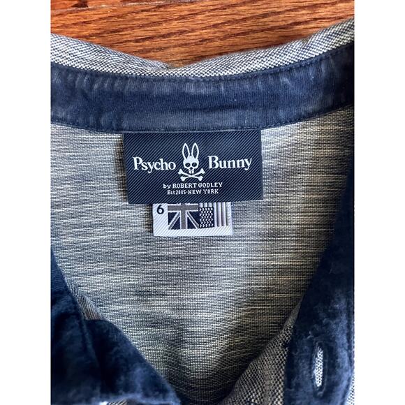 Psycho Bunny Polo Blue  Shirt Mens Size 6 - Picture 6 of 6